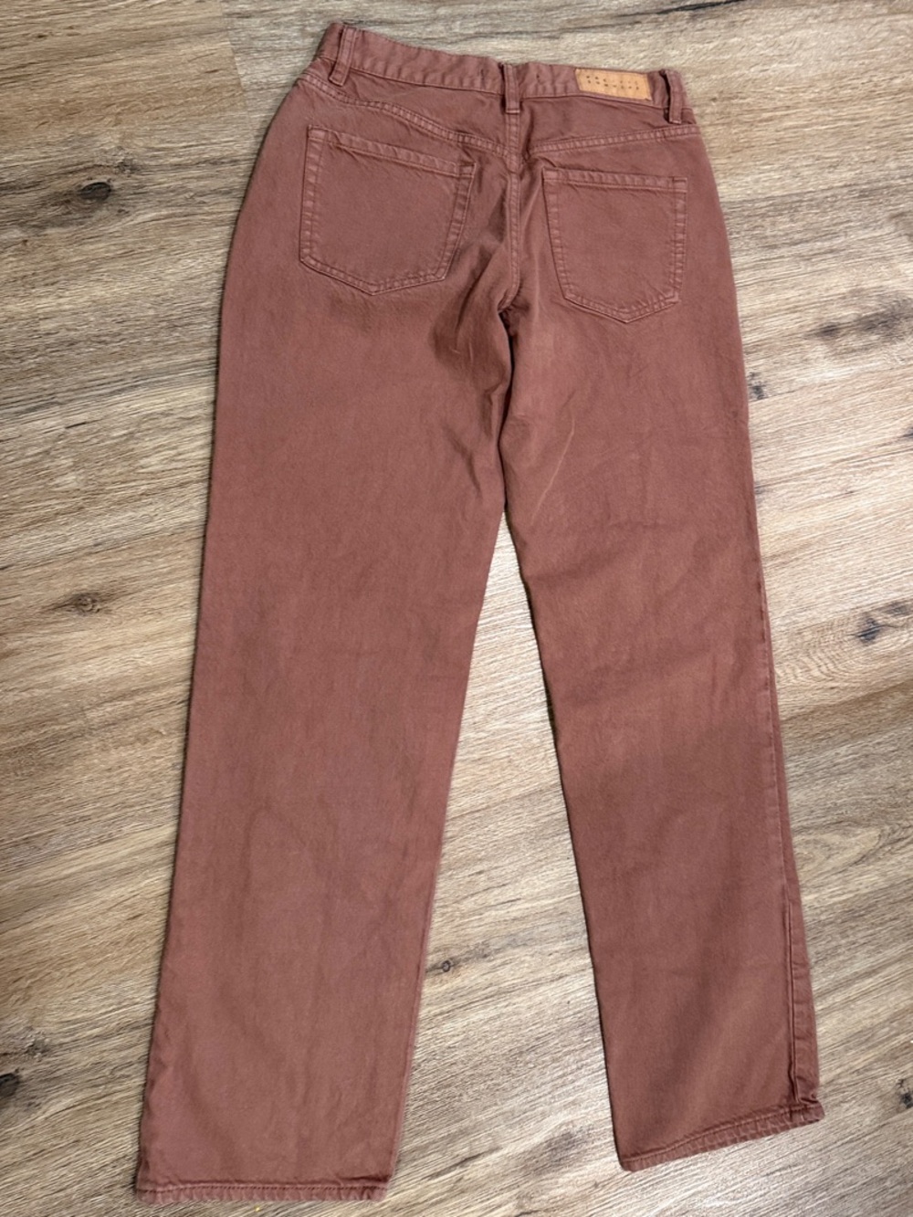 PacSun muted milk chocolate denim straight leg jeans boyfriend lower rise